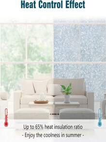 窗戶隱私膜、靜電貼彩虹膜裝飾彩色玻璃窗膜,控制室內熱量的窗戶染色膜 - 白色 - 查看 4