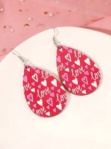 1雙情人節木製甜心耳環,有皇冠、心形、水滴、鎖頭和愛情字母等圖案,是女性日常佩戴的理想之選,也是給女友和妻子禮物的好選擇,比如在周年紀念日、生日、聖誕節等場合 - 彩色 - 查看 16