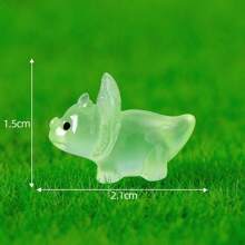 小型景觀夜光恐龍擺件樹脂工藝品,花園種植青苔裝飾三角形龍diy動物禮品獎品小禮物混合包,無重複設計,平均包含恐龍 - 彩色 - 查看 10