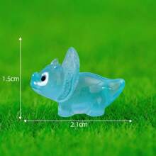 小型景觀夜光恐龍擺件樹脂工藝品,花園種植青苔裝飾三角形龍diy動物禮品獎品小禮物混合包,無重複設計,平均包含恐龍 - 彩色 - 查看 8