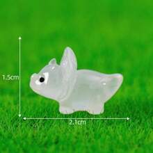 小型景觀夜光恐龍擺件樹脂工藝品,花園種植青苔裝飾三角形龍diy動物禮品獎品小禮物混合包,無重複設計,平均包含恐龍 - 彩色 - 查看 7