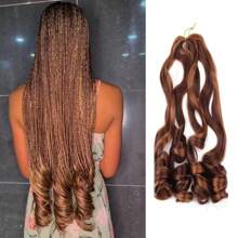 法式捲曲編髮,perience 24英寸鬆軟編髮預拉伸,容易編織法式捲曲辮,輕盈合成波浪編髮扩展套件 - 彩色 - 查看 1