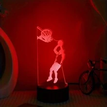 1pc 3d Basketball Series Touch Control Color-Changing Led Night Light, Creative Decor Table Lamp For Bedroom, Living Room, Ambient Lighting - Shooting Night Light - View 9