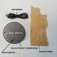 1pc 3d Basketball Series Touch Control Color-Changing Led Night Light, Creative Decor Table Lamp For Bedroom, Living Room, Ambient Lighting - Shooting Night Light - View 7