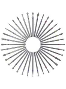 5入組鑽石指甲鑽頭轉子電動銑刀,用於修腳修甲文件修剪器修剪器修剪器配件球/平頂/大桶/傘/火焰 - 灰色 - 查看 7