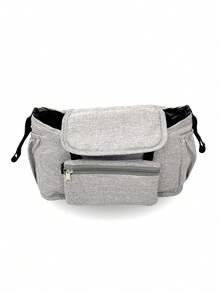 寶寶嬰兒車掛袋奶瓶袋,兒童推車收納袋,可攜式旅行肩袋,給媽媽們使用 - 灰色 - 查看 5