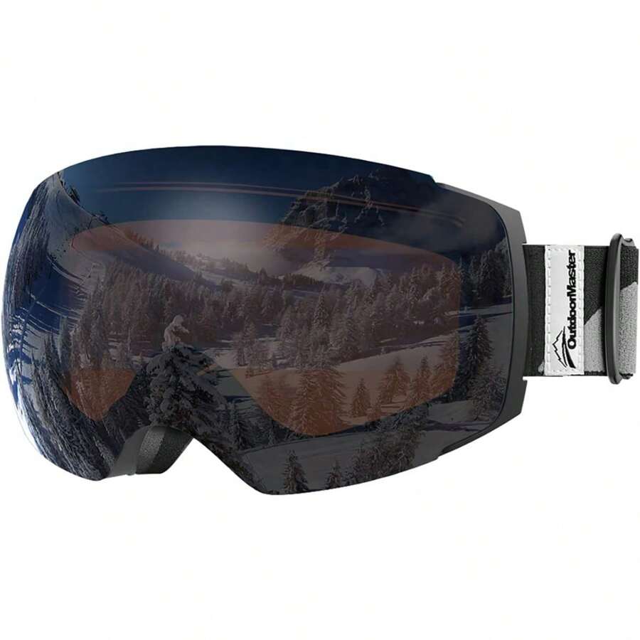Ski Goggles PRO Frameless, Interchangeable Lens 100 UV400 Protection Snow Goggles For Men