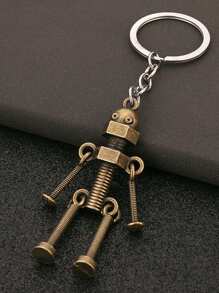1pc Creative Robot Keychain With Movable Limbs - Bronze - View 3