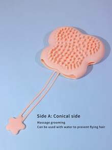 1pc Pet Hair Removal & Cleaning Silicone Glove, Suitable For Dogs And Cats - Pink - View 3