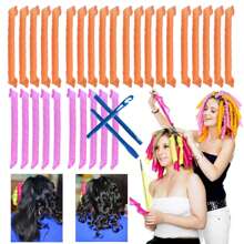 55cm捲髮器,diy波浪狀髮型,不需要用熱,不危害頭髮,有10/20/30入組可選 - 彩色 - 查看 8