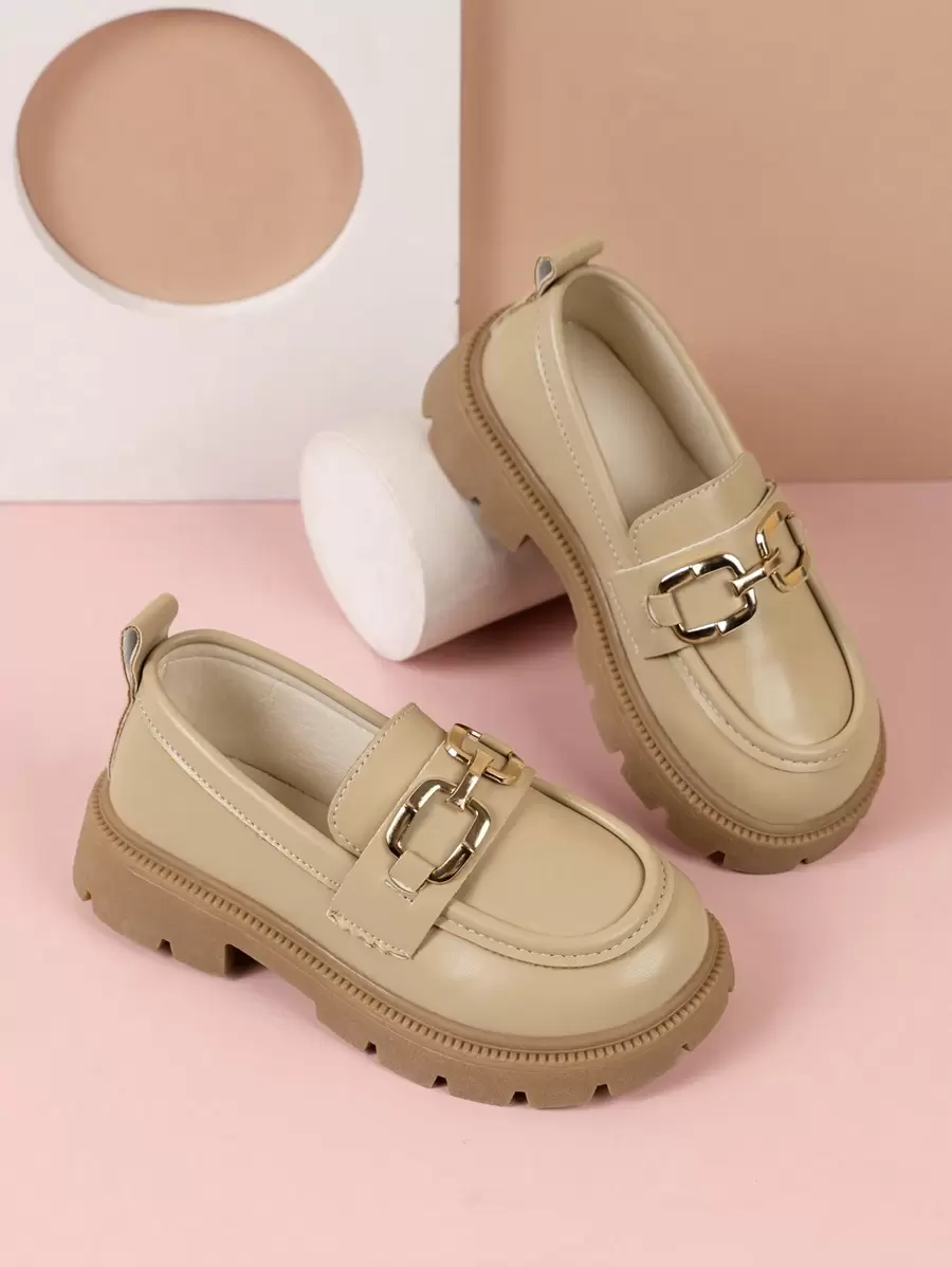 Girls' Lightweight Flat Shoes, Princess British Style Loafers, Four Seasons