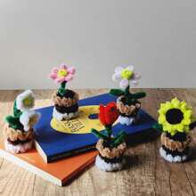 200支管式清潔器手工藝術創作工具,diy鬱金香花束製作套件,小毛絨棍手工材料,彎曲的金屬線批量藝術課堂禮物 - 紅色 - 查看 6