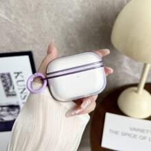 Apple Bluetooth Earphone Case Split Stroke 2-In-1 Transparent Earphone Case Compatible With Apple Airpods Pro2 Earphone Case - Dark Violet - View 2