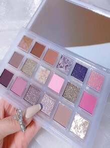 2 Paletas de 18 Sombras Matte y Brillosas - Multicolor - Ver 2