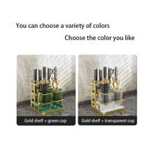 Kitchen Utensil Storage Knife Holder Wall Mounted Cutlery Rack With Multi-Purpose Design For Cutlery, Spoon, Forks & Chopsticks Storage - Green - View 4