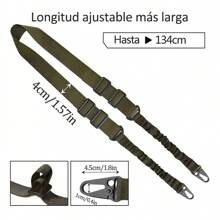 Portafusil Tactico Bungee 2 Puntos Eslinga Militares Caza - Negro - Ver 2