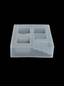 DIY 装饰桌面装饰艺术梯田多肉盆栽植物硅橡胶模具适用于混凝土、石膏、树脂工艺 - 白色矽膠模具 - 查看 4