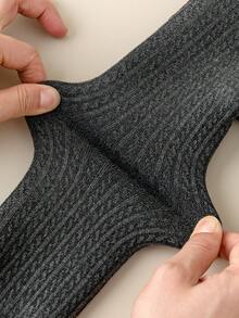 1pc Girls' Winter Thickened Velvet Tights, Warm Stretchy Leggings, Soft And Comfortable - Dark Grey - View 7