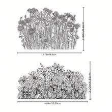 植物、花卉、樹葉、花朵的透明郵票,用於假日卡片背景裝飾和diy相簿製作過程中使用；植物、向日葵和花枝的透明橡膠郵票；假日問候卡製作、裝飾和diy相簿郵票。 - 白色 - 查看 2