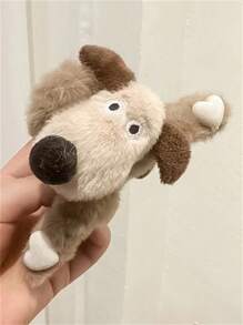 1只休閒穿搭棕色可愛卡通狗造型鉤針夾,適合女性 - 彩色 - 查看 3