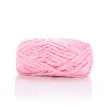 1pc Knitted Yarn 100g Thick Soft Warm Cable Yarn Material For Knitting Scarf Sweater Shoes Diy Gift - Pink - View 1