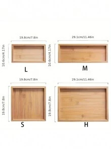 1個木質托盤,日式風格 - 棕色 - 查看 2