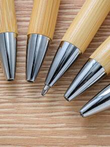 3/5/10/20 Stücke Bambus Kugelschreiber, Holzmaterial Geschenk Stift, Klick Kugelschreiber