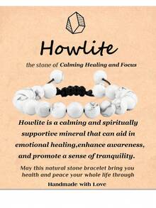 1個天然治療能量寶石水晶珠子手鍊,男女通用可調式編織彈性手鍊,虎眼石,亞馬遜石,紫晶,能量珠寶手鍊,8mm - 彩色 - 查看 9