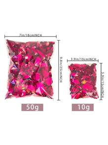 10g/50g天然乾燥玫瑰花瓣實花乾燥紅色玫瑰花瓣,適用於洗腳、沐浴、水療、婚禮五彩紙屑、家居香氛、diy手工藝品配件 - 玫紅色 - 查看 5