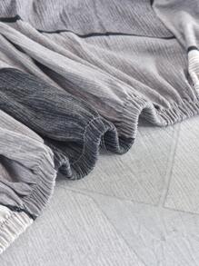 1 件印花弹力沙发座垫套、L 型沙发套、独立沙发靠背垫套、家具保护套、弹力沙发座垫套 - 灰色 - 查看 5