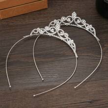 1pc Simple & Fashionable Princess Crown Headband Hair Accessory For Girls' Birthday Party Gifts