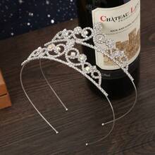 1pc Simple & Fashionable Princess Crown Headband Hair Accessory For Girls' Birthday Party Gifts