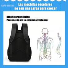 Mochila Escolares Impermeable Morral Mochila Dinosaurios Backpack Estuche Lápices De Dibujos Animados Godzillas Anime Regalo De Navidad Año Nuevo alumno - J - Ver 4