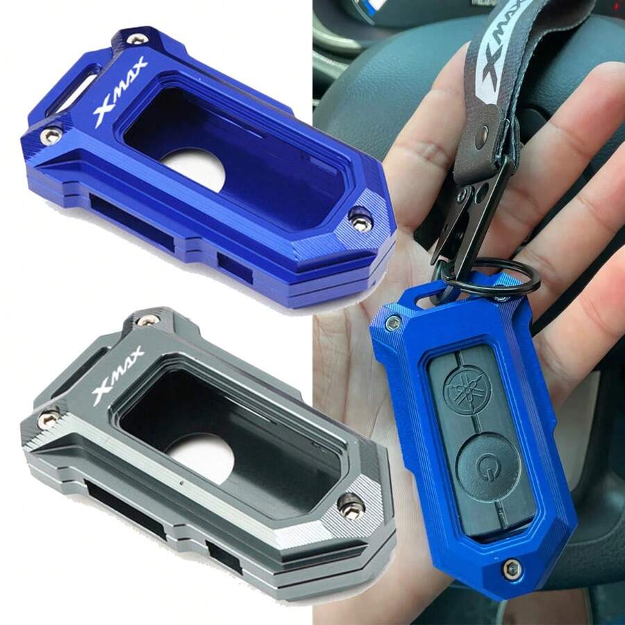 1pc Cnc Aluminum Alloy Motorcycle Key Shell, Key Protect Cover For Xmax 125 250 300 400 Xmax300 2017-2023 Tech Max Xmax 125/250/300/400 2021 - Gold - View 1