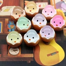 微型景觀,破蛋殼,發光小蛋,diy樹脂工藝,創意燈具,桌上飾品裝飾,隨機顏色 - 彩色 - 查看 3