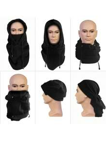 1 buc Mască de față cu balaclava rezistentă la vânt de iarnă cu glugă, potrivită pentru activități în aer liber pe vreme rece, cum ar fi schi, călărie, călătorii - Galben - Vizualizare 4