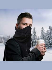 1 buc Mască de față cu balaclava rezistentă la vânt de iarnă cu glugă, potrivită pentru activități în aer liber pe vreme rece, cum ar fi schi, călărie, călătorii - Galben - Vizualizare 6