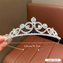 1pc Simple & Fashionable Princess Crown Headband Hair Accessory For Girls' Birthday Party Gifts