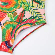 One-Piece Modest Tummy-Flattering Swimsuit, Conservative European Style, Ideal For Beach, Spa, And Vacation. Skirt Bottom, One Size Fits Most. Summer - Red - View 5