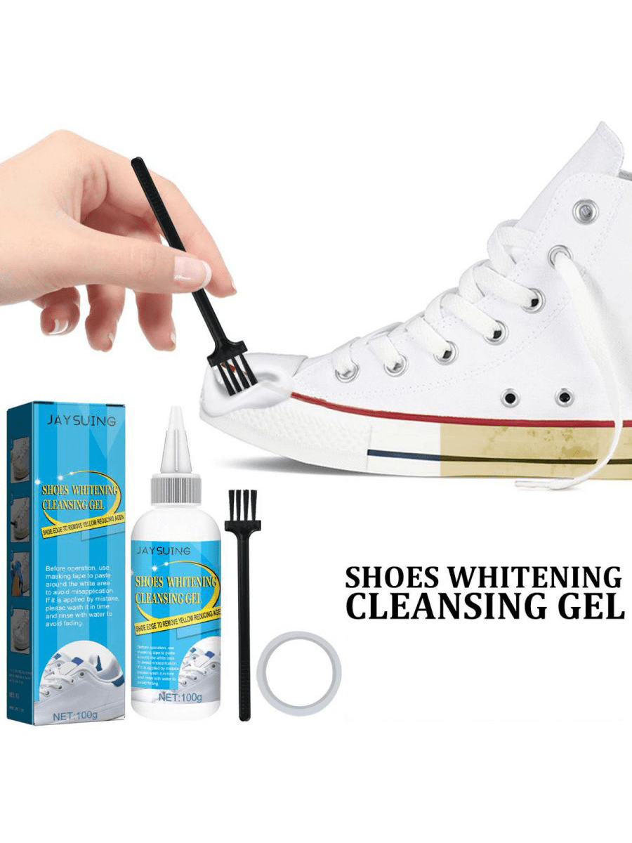 1set 100g White Shoe Cleaner Magic Remove Yellowing Reduce Stain Dirt