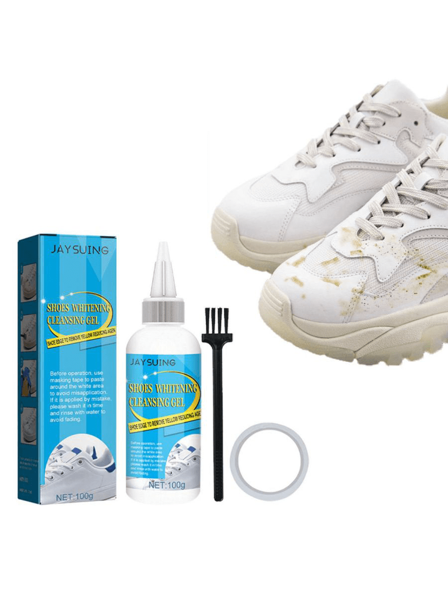 1set 100g White Shoe Cleaner Magic Remove Yellowing Reduce Stain Dirt