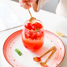 8pcs/Set Stainless Steel Flower Spoon Set, Including Coffee Spoon And Ice Cream Spoon, Cute Tableware Set - Gold - View 5