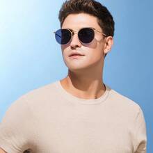 1pc Women's Vegoos Vintage Style Sunglasses, Small Round Frame, Black Color, Anti-Uv, High-End Retro Hong Kong Style, Sun Glasses - Multicolor - View 9