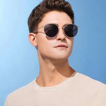 1pc Women's Vegoos Vintage Style Sunglasses, Small Round Frame, Black Color, Anti-Uv, High-End Retro Hong Kong Style, Sun Glasses - Multicolor - View 6