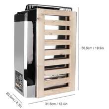 3KW 110V Sauna Stove, Stainless Steel Sauna Heater Temperature Adjustable Electric Sauna Stove Internal Control Sauna Heating Stove Sauna Heater For Bedrooms, Offices, Hotels - 銀色 - 查看 3