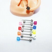 10 件套舌環,帶過濾器形狀設計,多種款式和顏色,性感時尚的身體穿孔物品；一款可愛的女士舌環；生日、聖誕節、週年紀念、情人節、婚禮、職業、舞會和萬聖節派對的完美禮物 - 彩色 - 查看 1