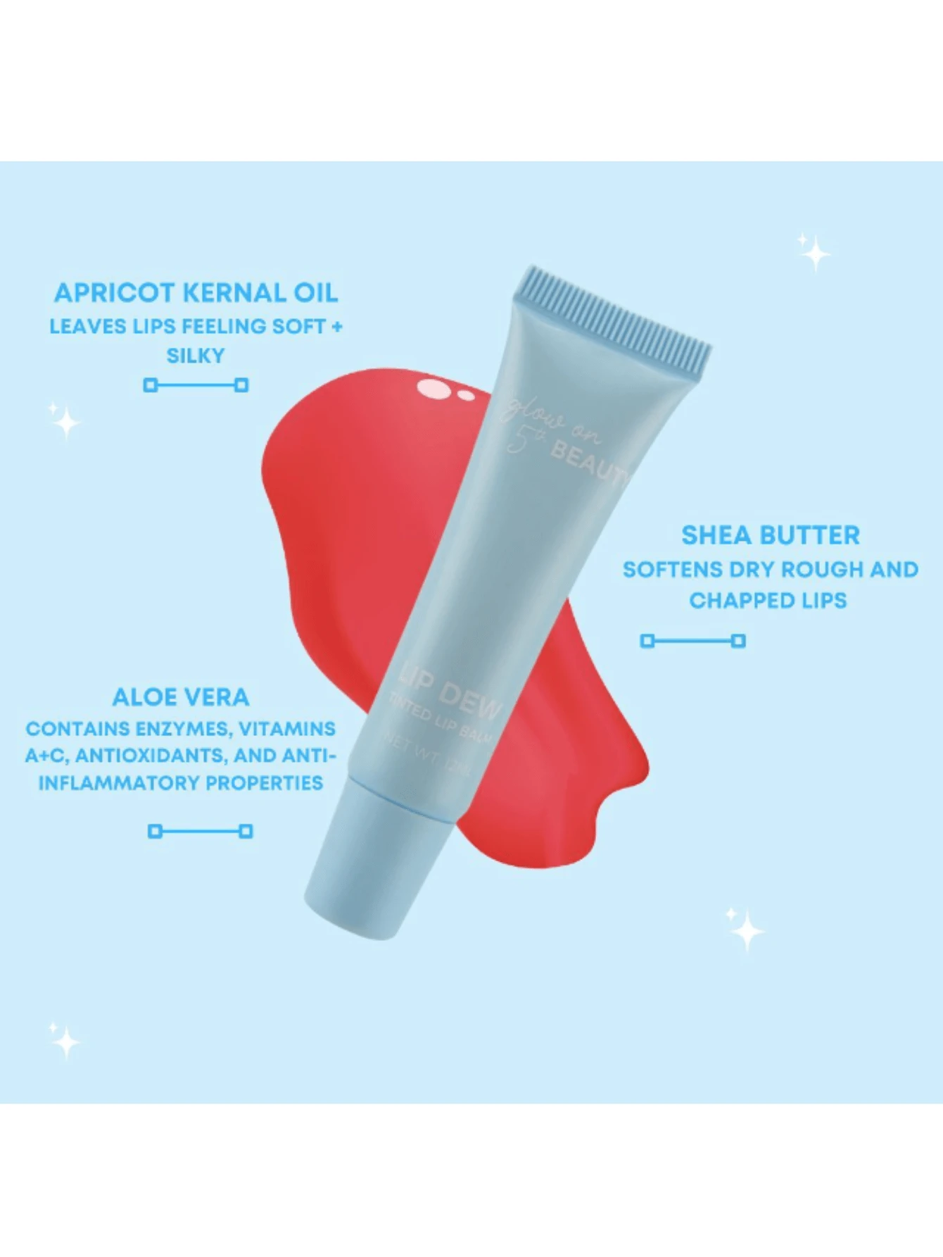 GLOW ON 5TH BEAUTY Tinted Moisturizing Lip Dew Grapefruit Lip Balm 12ml - Pink - View 1