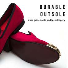 Men'S Dress Shoes Formal Business Shoes Wedding Shoes - Đỏ - Xem 5