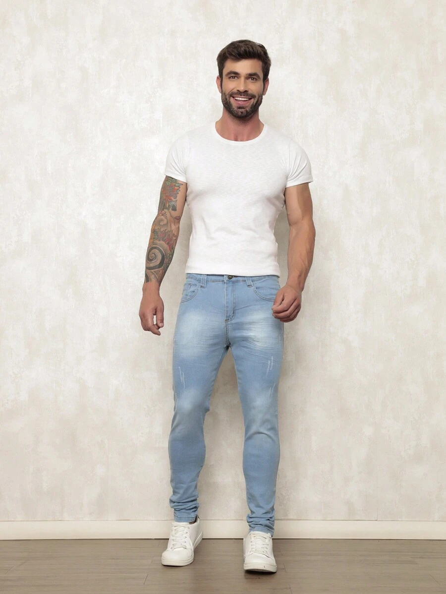 Men Pants - 薄荷藍 - 查看 1