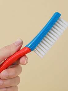 1 件家用多功能軟毛矽膠鞋刷,藍色 - 藍色 - 查看 5